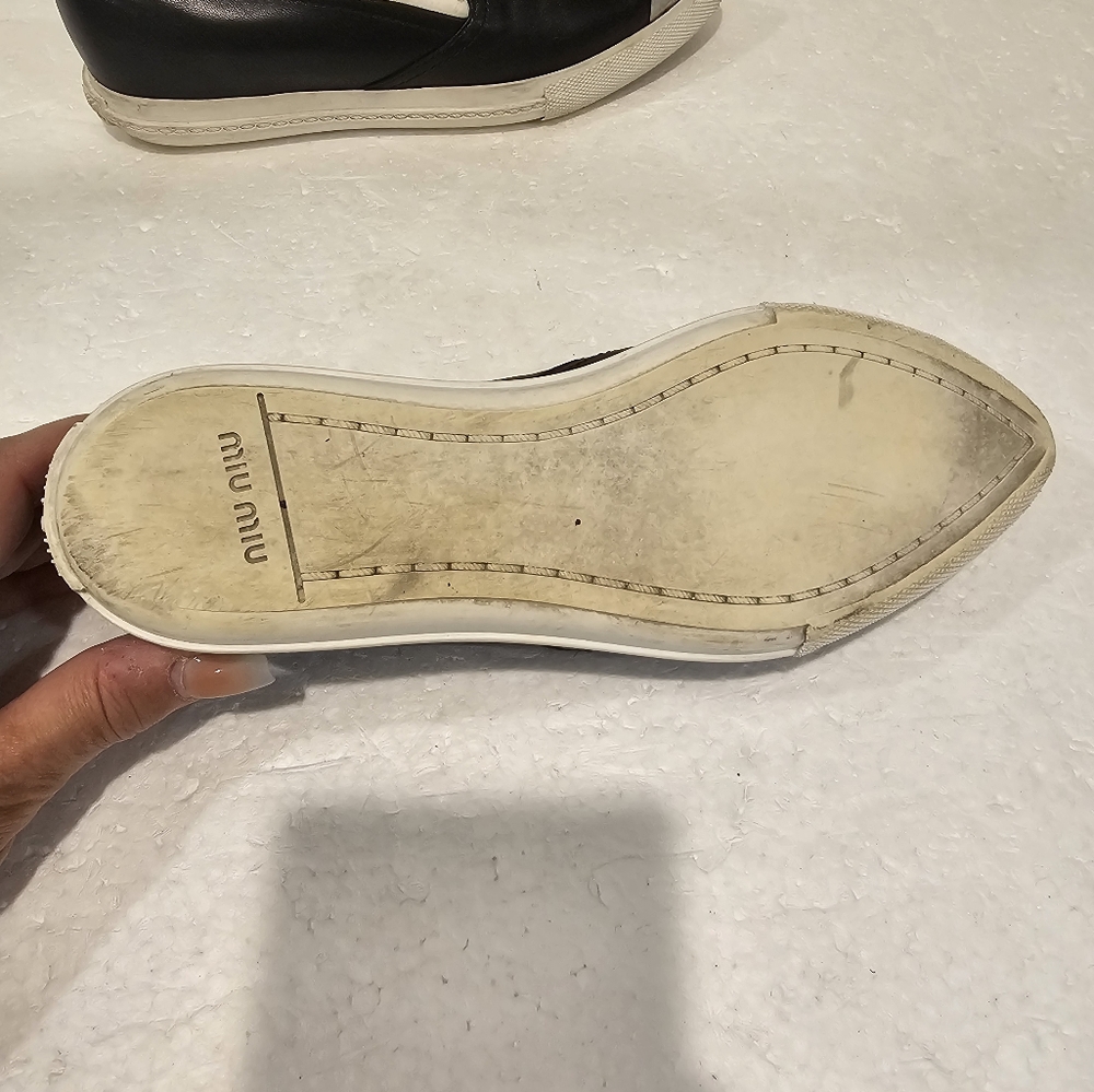 Miu Miu Capped Toe Slip on loafers - Picture 8 of 14